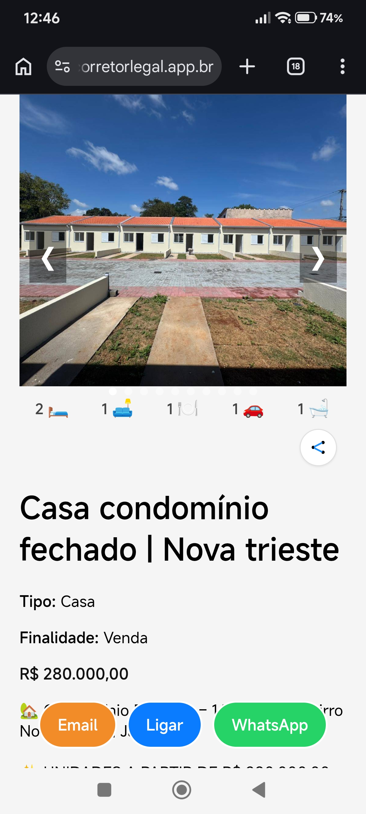 Print 3 do app Corretor Legal